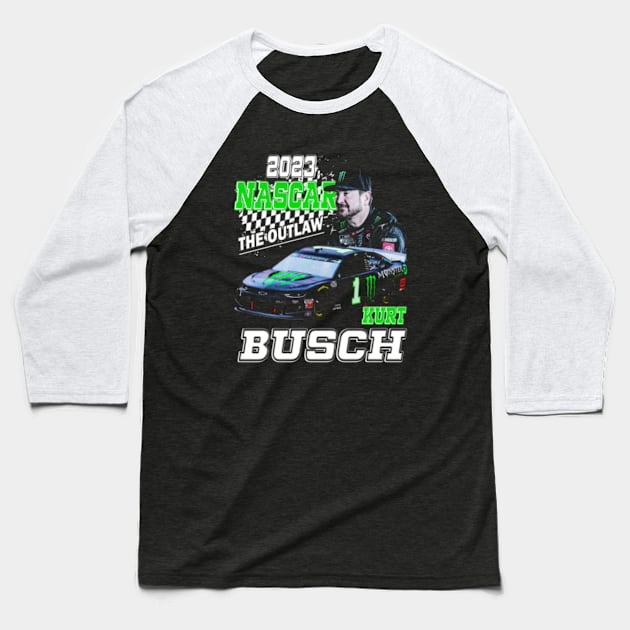 Kurt Busch Vintage Baseball T-Shirt by Daniel Fashion